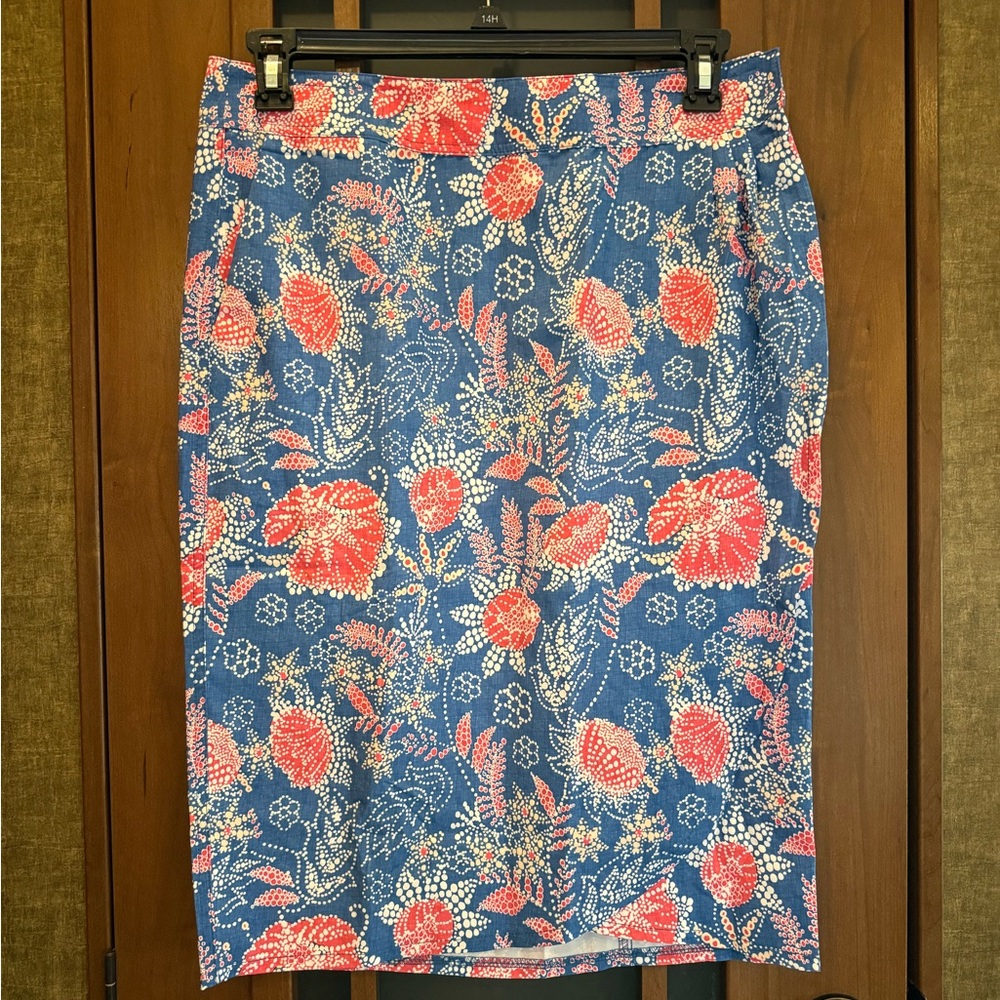 Floral Blue and Pink Women's Skirt